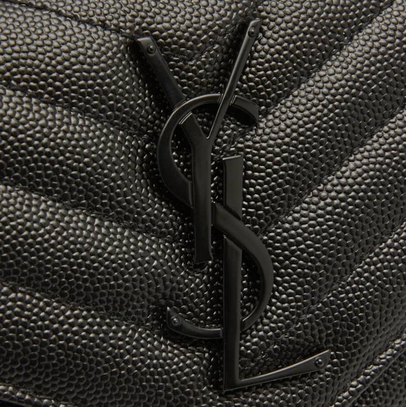 NEW!!! SAINT LAURENT YSL Monogram Large Flap Wallet in Grained Leather MSRP $895 - Picture 8 of 16